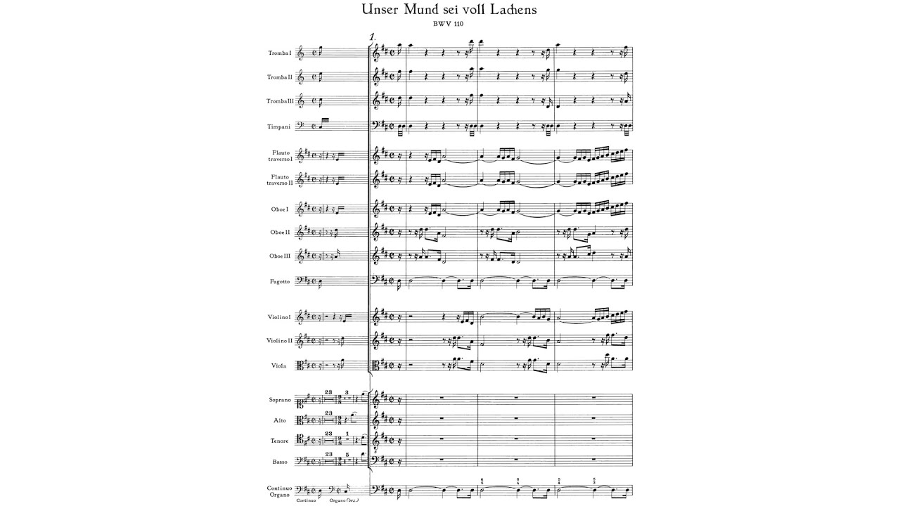 J.S Bach - Cantata: Unser Mund sei voll Lachens, BWV 110