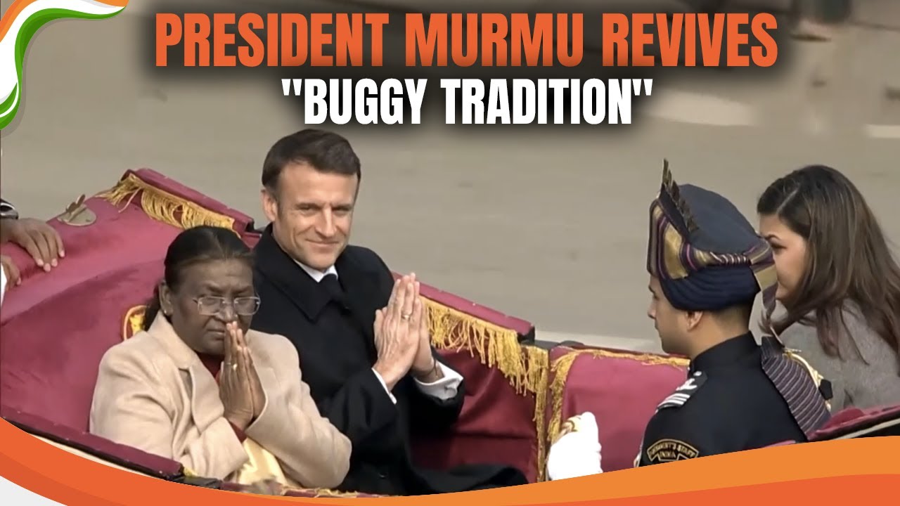 Republic Day Parade | President Murmu, President Macron Arrive At R-Day Event In Traditional Buggy