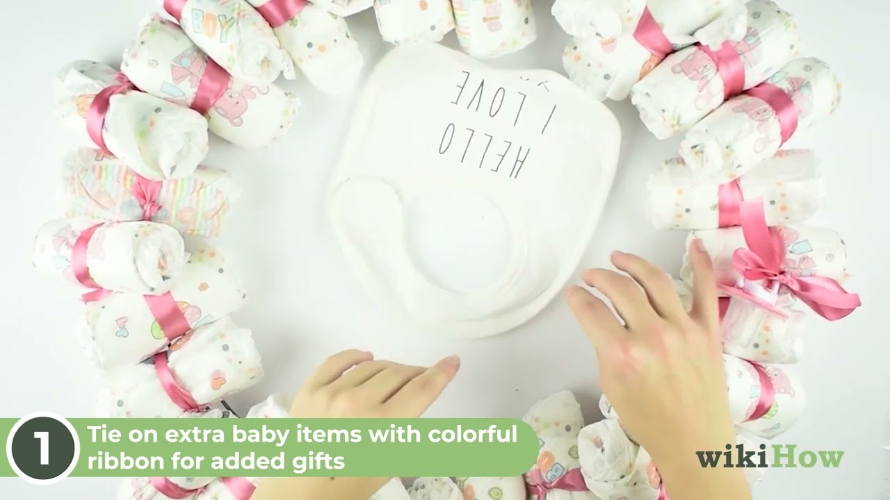 How to Make a Diaper Wreath