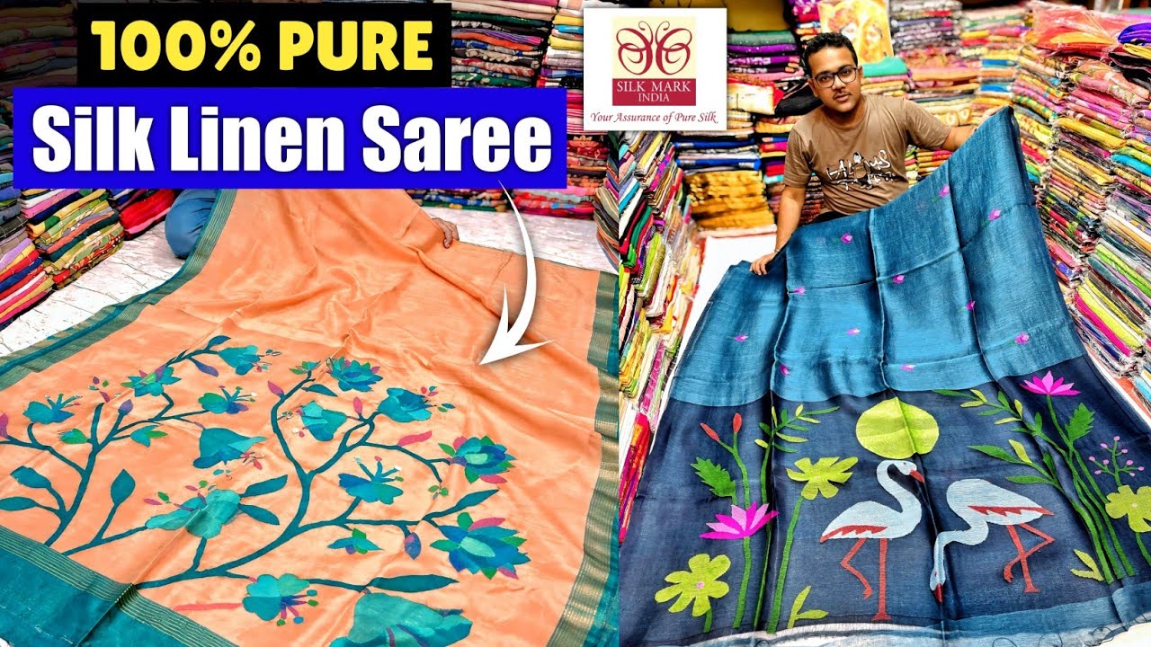 Pure Silk Linen/ Matka Silk/ Pure Tussar Silk/ Resham Jamdani/ Pure Jayshree Linen & Maslin Saree 🔥🔥
