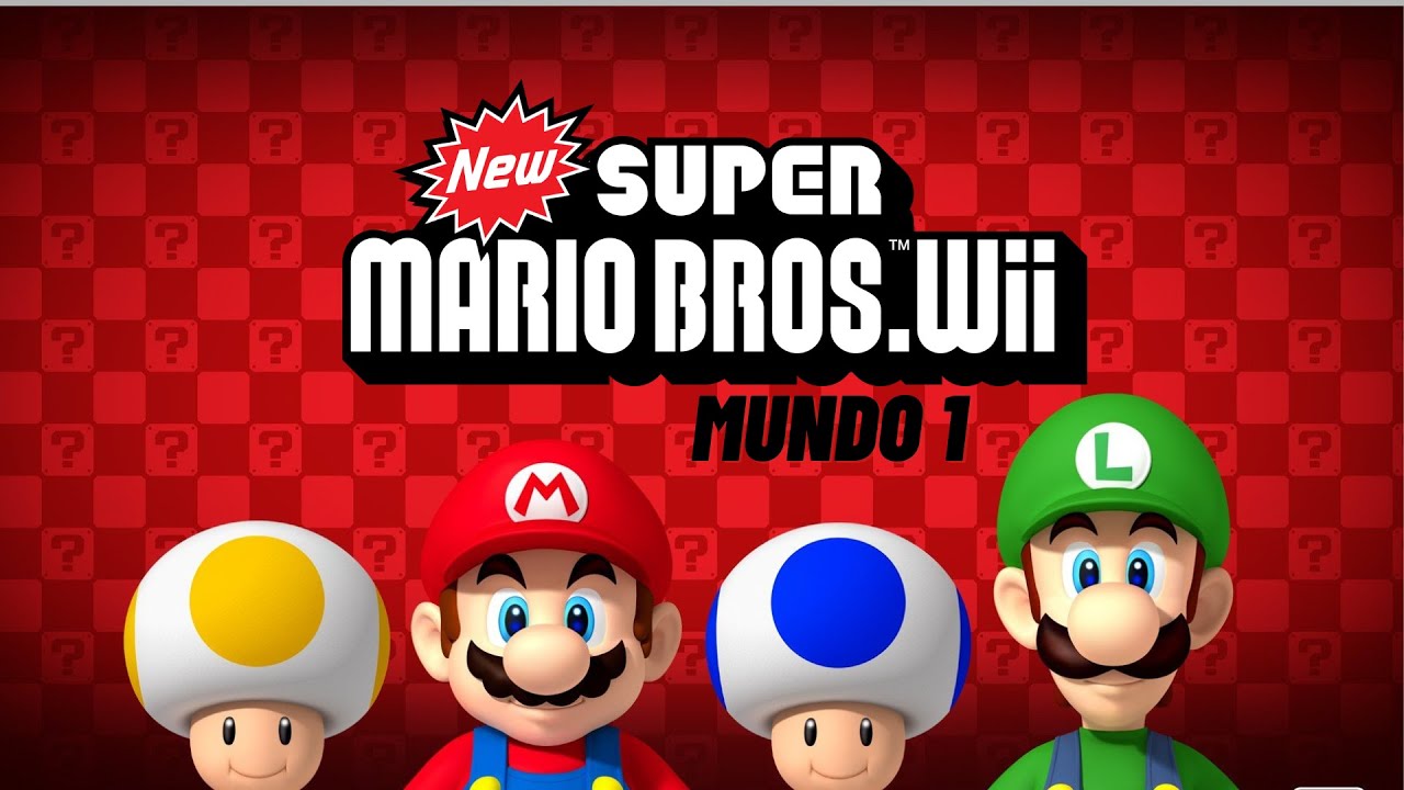 New Super Mario Bros Wii/Mundo 1 Completado en Español/ in Spanish