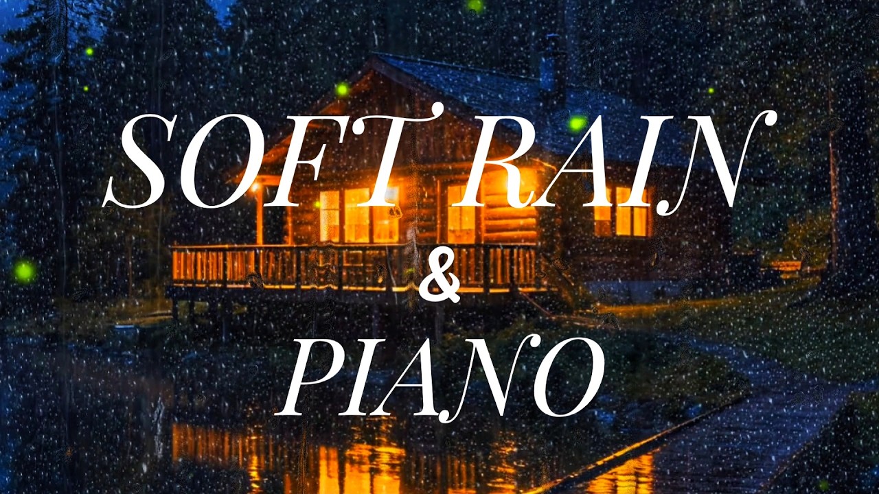 Peaceful Forest Rain and Soft Piano Melodies - Nature's Lullaby for Relaxation and Comfort