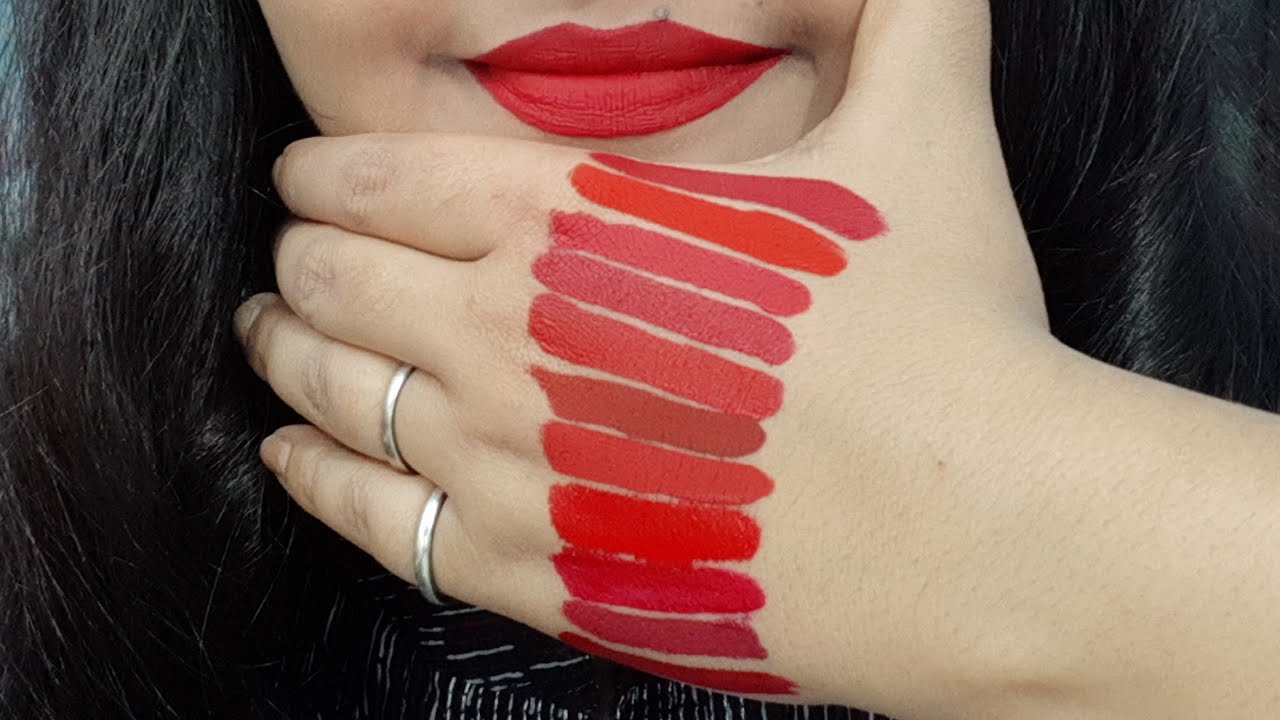 My top 10 Bridal red liquid lipstick for indian brides for festivals & wedding | karwachauth special