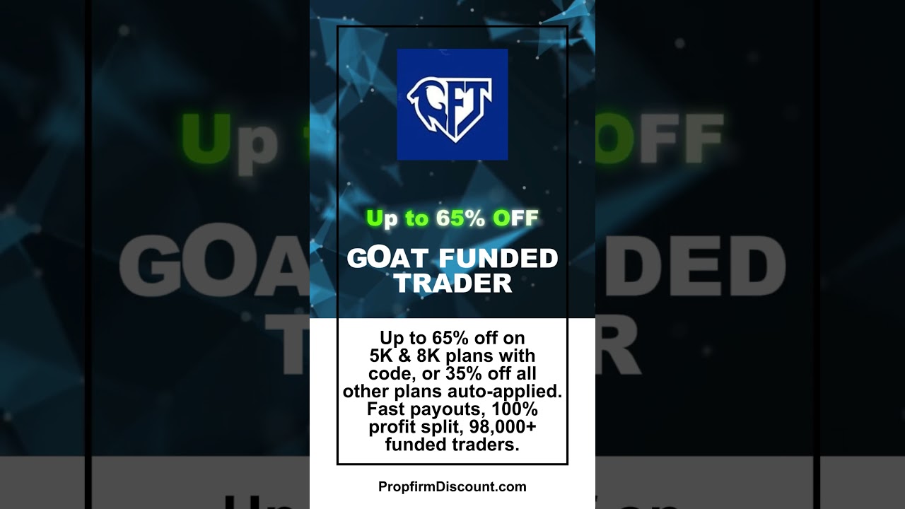 GOAT Funded Trader Discount Code – Up to 65% OFF (5K & 8K) or 35% OFF Other Plans