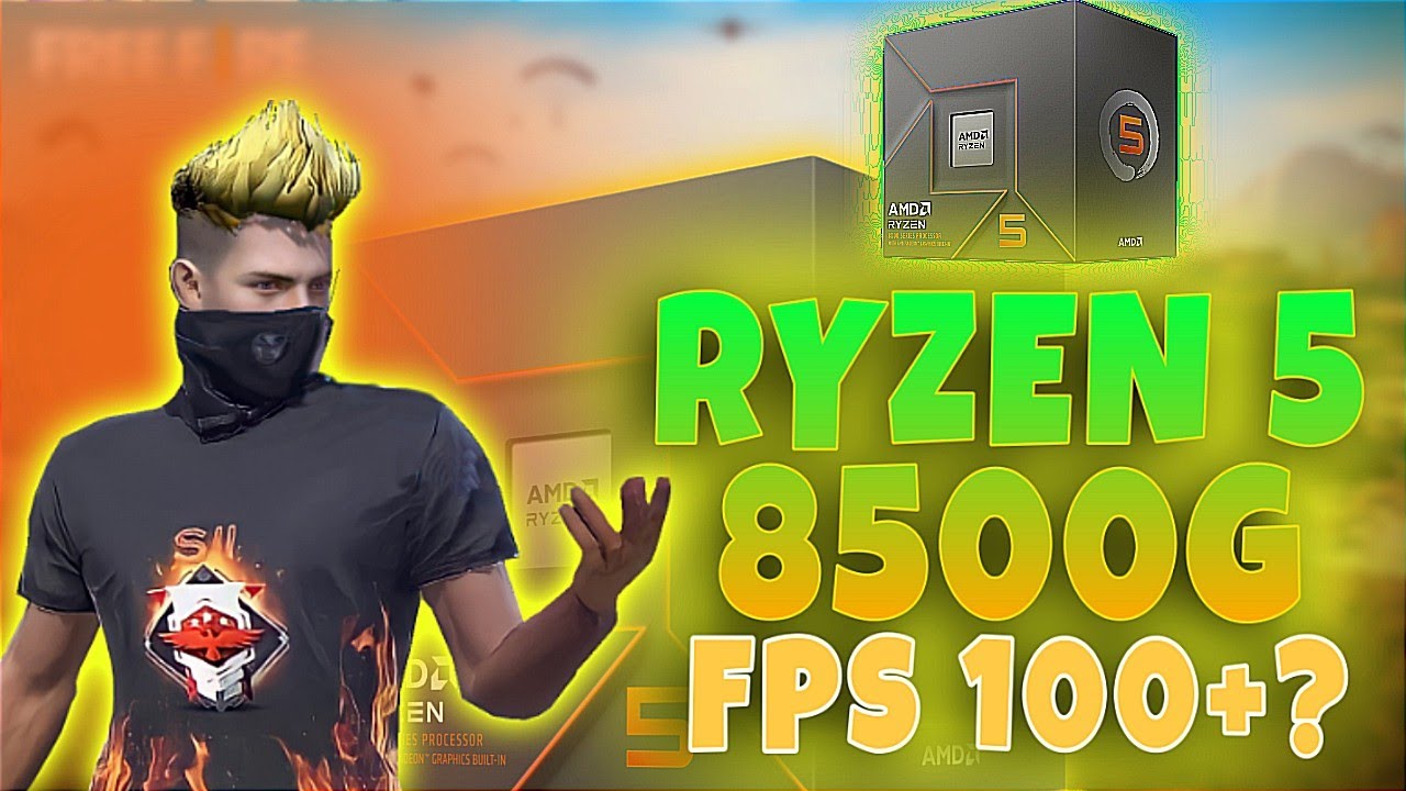 Free Fire FPS Test on Ryzen 5 8500G Without GPU | MAHIM X3