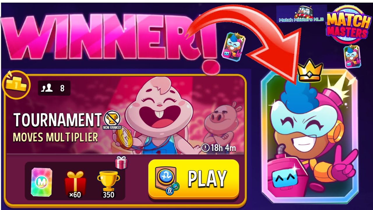 Match Masters Tournament Moves Multiplayer Billie Boom  Winner Prizes Legendary Boosters
