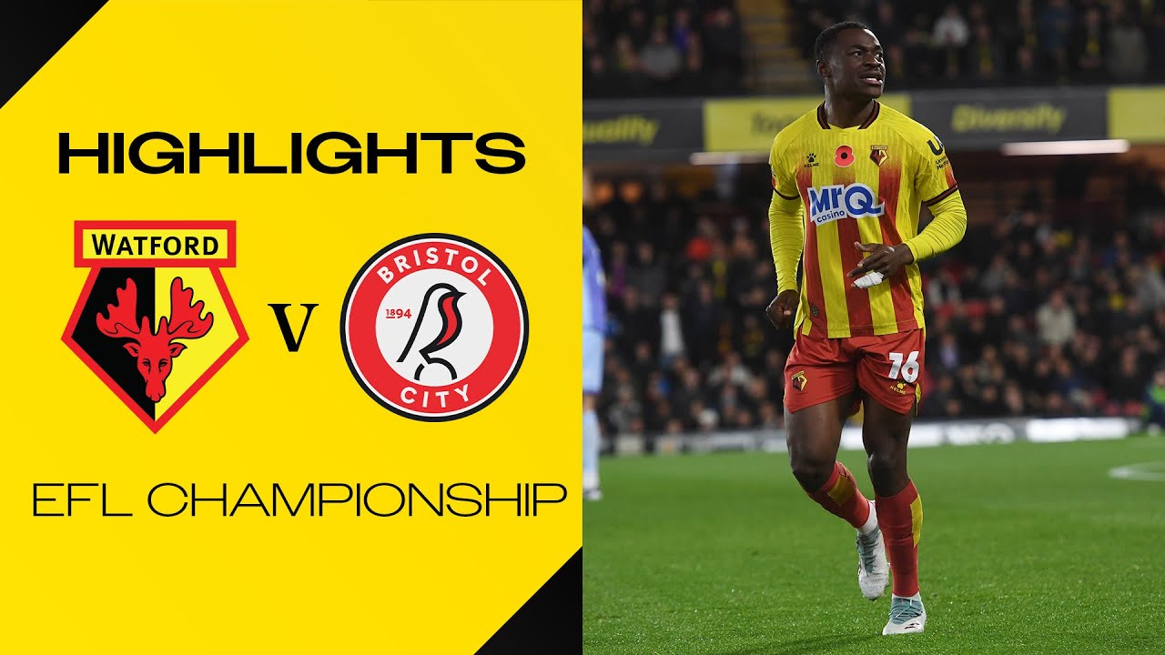 BOLA OFF THE MARC 🎯 | Watford 1-1 Bristol City | Short Highlights