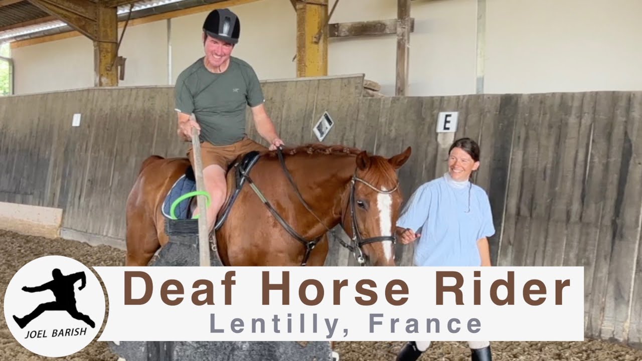France: Professional Deaf Horse Rider in Action