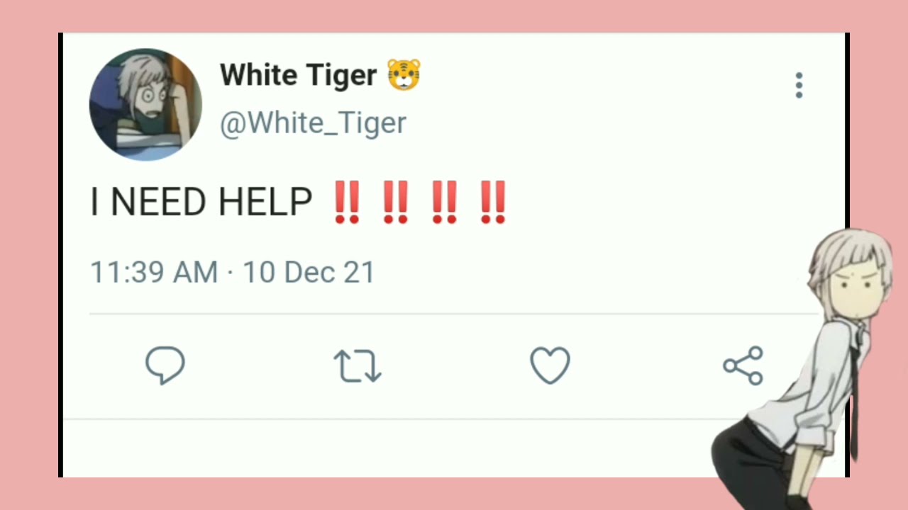 If bungou stray dogs had Twitter Short like chuuya//Twitter tweets// (Bungou stray dogs) {Pink simp}