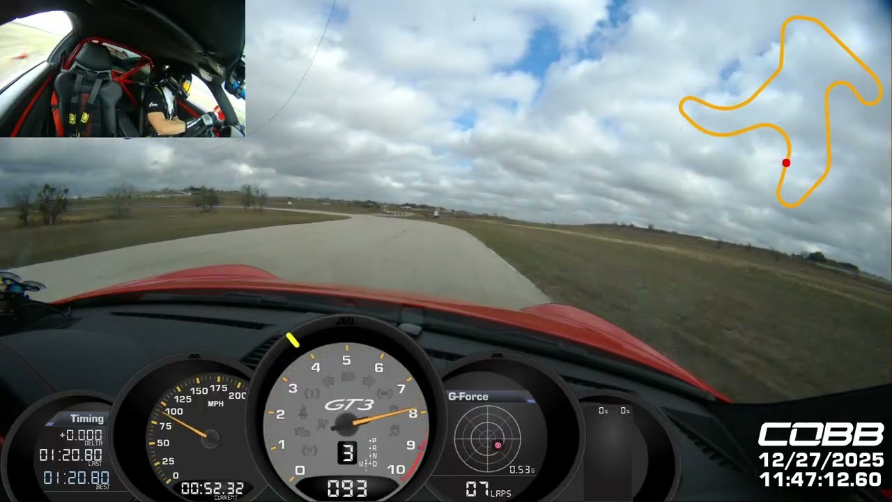 Porsche 991.2 GT3 at Harris Hill Raceway (CW) 1:20.02