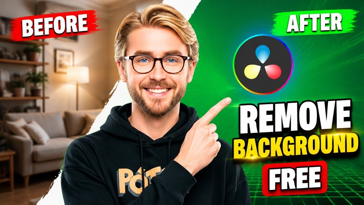 DaVinci Resolve 20: Удаление фона видео для начинающих (бесплатно)