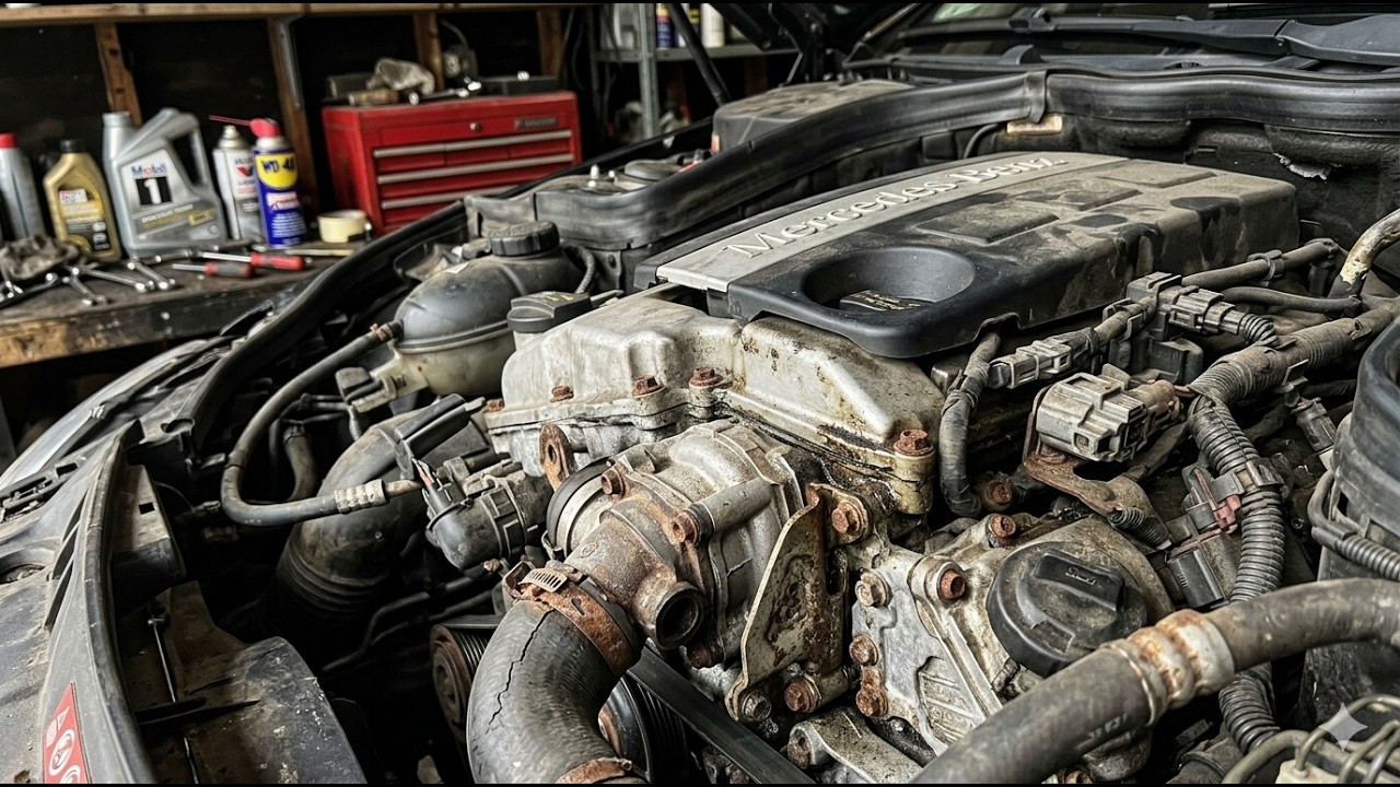 Benz C Class 2008 Black Restoration ASMR | Full Rust Repair, Bodywork, Paint & Engine Revival