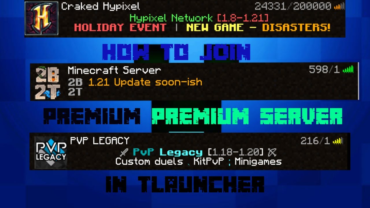 How To Join Premium Server In Cracked Luanchers (Any One Can Join From cracked)