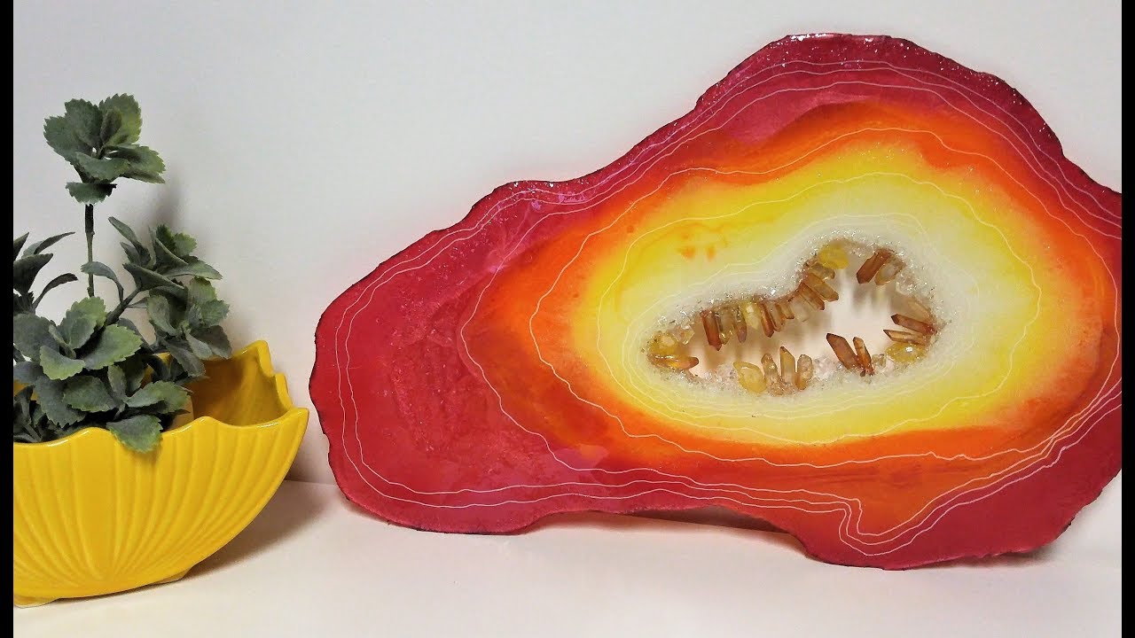 #54- Creating A Freeform Resin Geode With A Stone Edge, And A Fun Challenge!