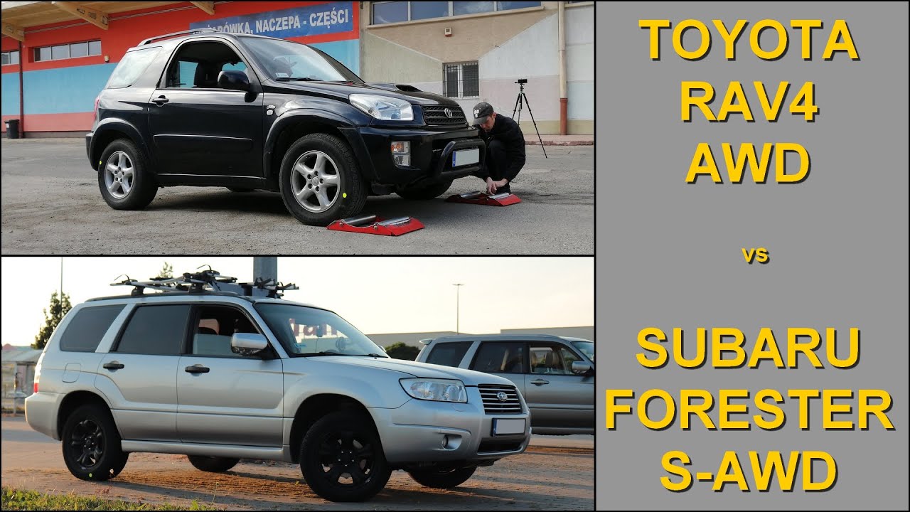 SLIP TEST - Toyota RAV4 II AWD vs Subaru Forester SG S-AWD - 