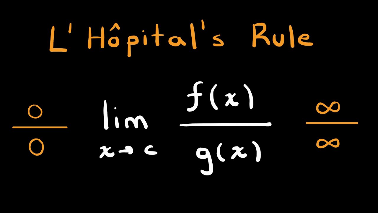 L’Hôpital’s Rule & Indeterminate Quotients (0/0 and ∞/∞) Explained | Differential Calculus