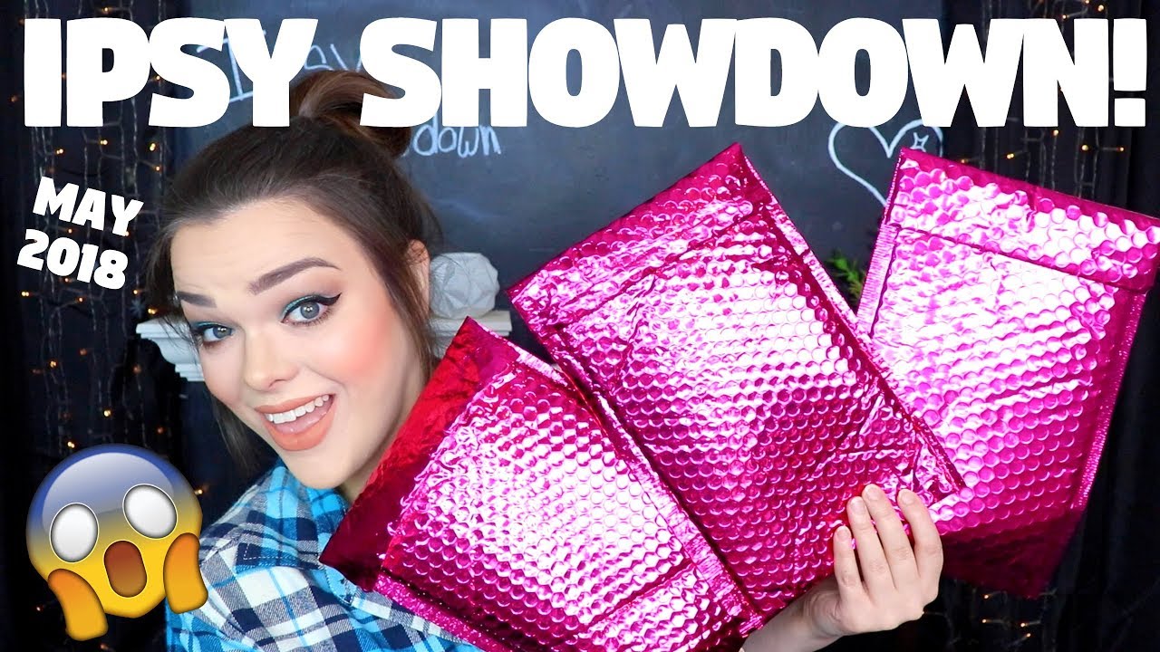 3 DIFFERENT IPSY BAGS! WHICH WILL WIN?! May 2018 Ipsy Unbagging + Try On!