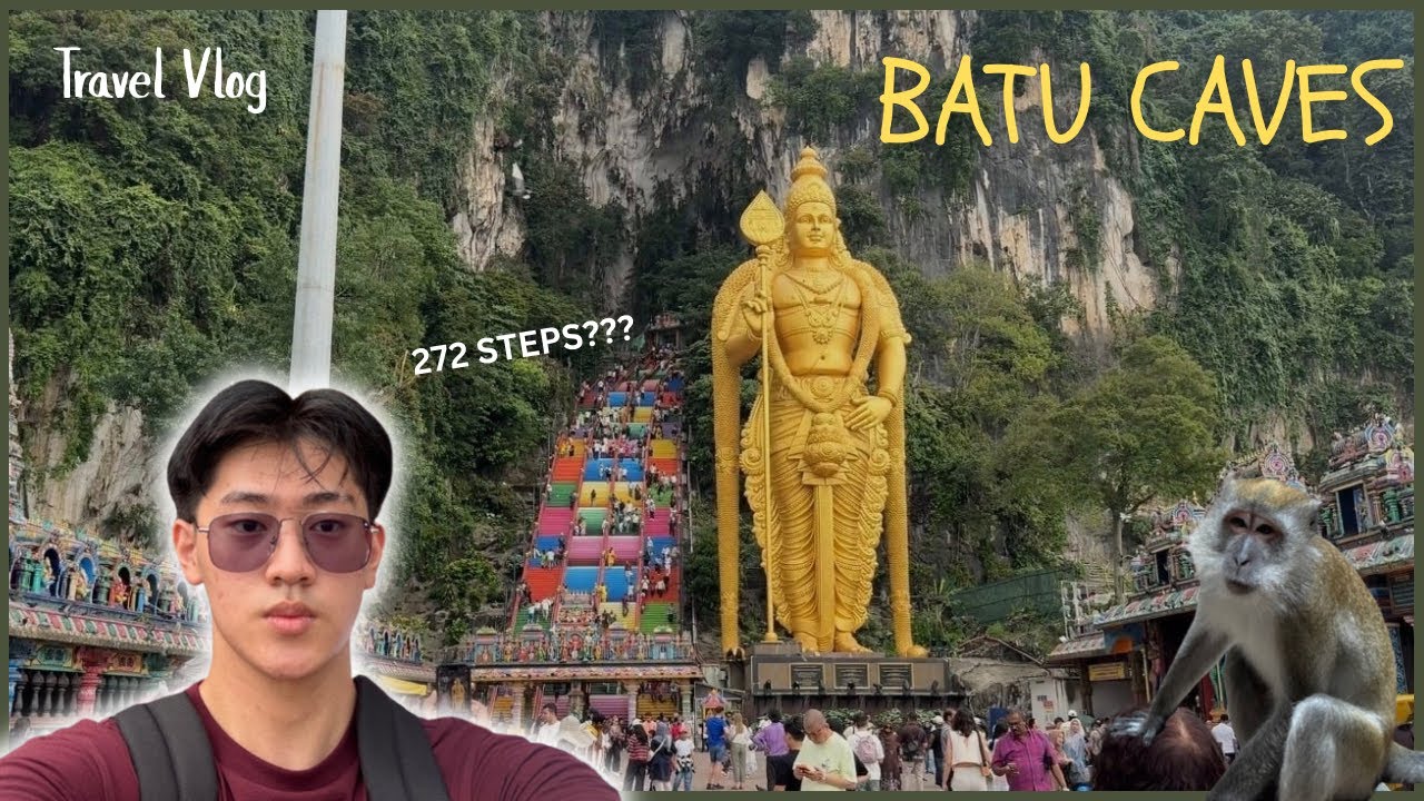 လှေကားထစ်ပေါင်း200ကျော်ကိုတက်မယ် | It’s my very first time ever at Batu Caves 🇲🇾😱