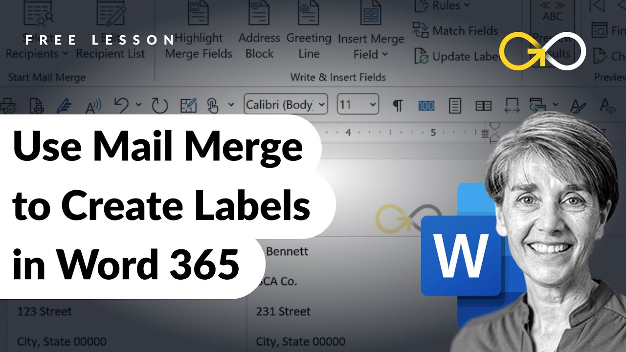 Как создавать этикетки с помощью функции слияния в Word | Microsoft Word 365 — базовый и расширен...
