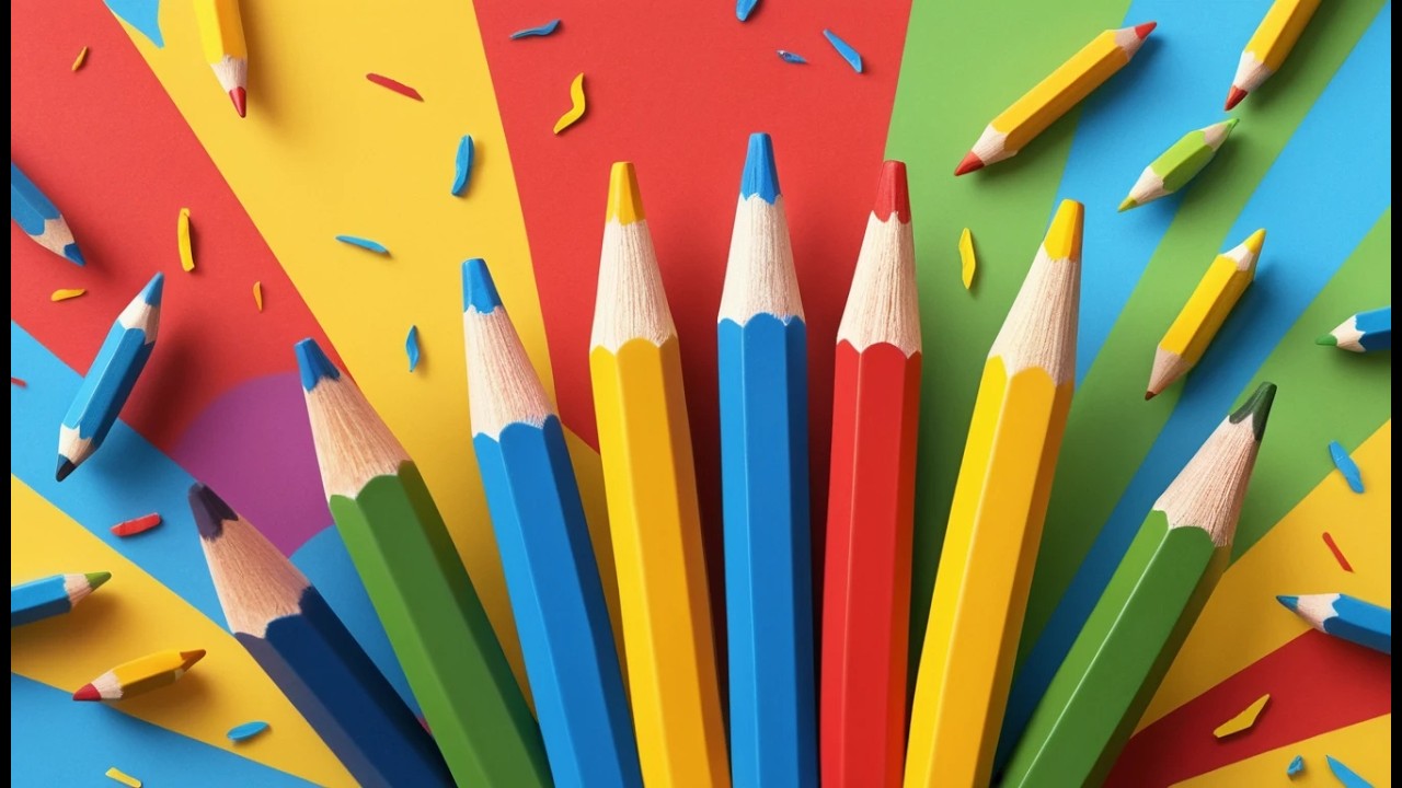 Tres Pequeños Lápices Garabatea Garabatea | Canción de Colores y Dibujo para Niños