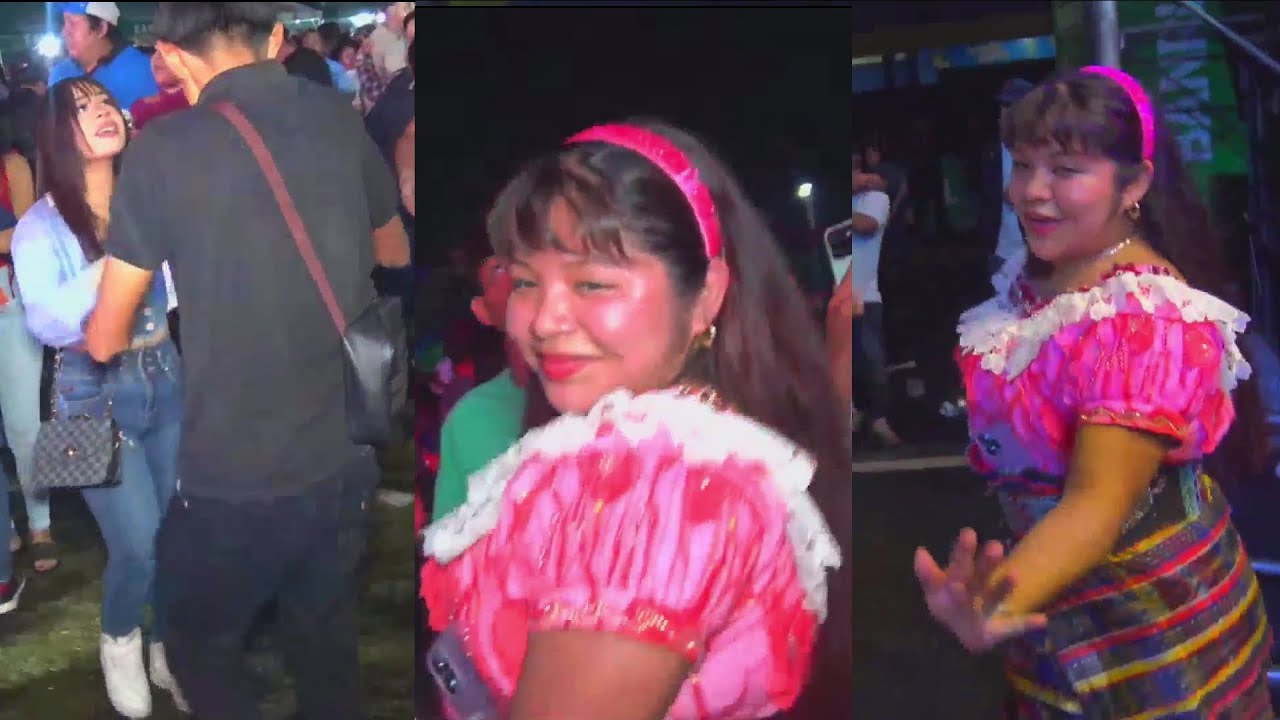 Baile De Las Chicas De Villa Nueva Al Ritmo De Grupo Branly - En Mercado Nuevo De Villa Nueva