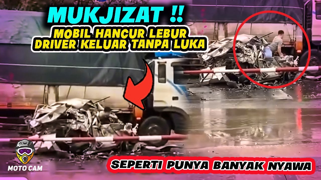 KEAJAIBAN TAK MASUK AKAL‼️ Mobil Hancur Lebur, Tapi Sopirnya Selamat Tak Lecet Sedikitpun