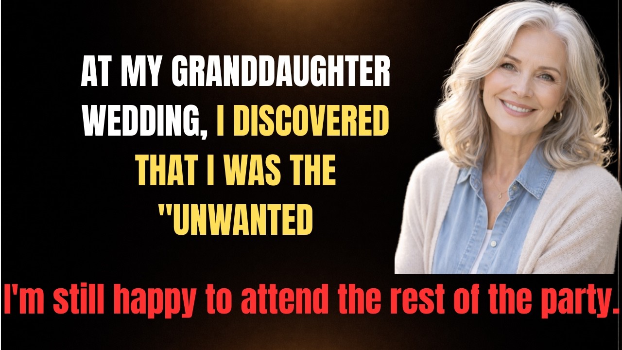 AT MY GRANDDAUGHTER WEDDING, I DISCOVERED THAT I WAS THE 