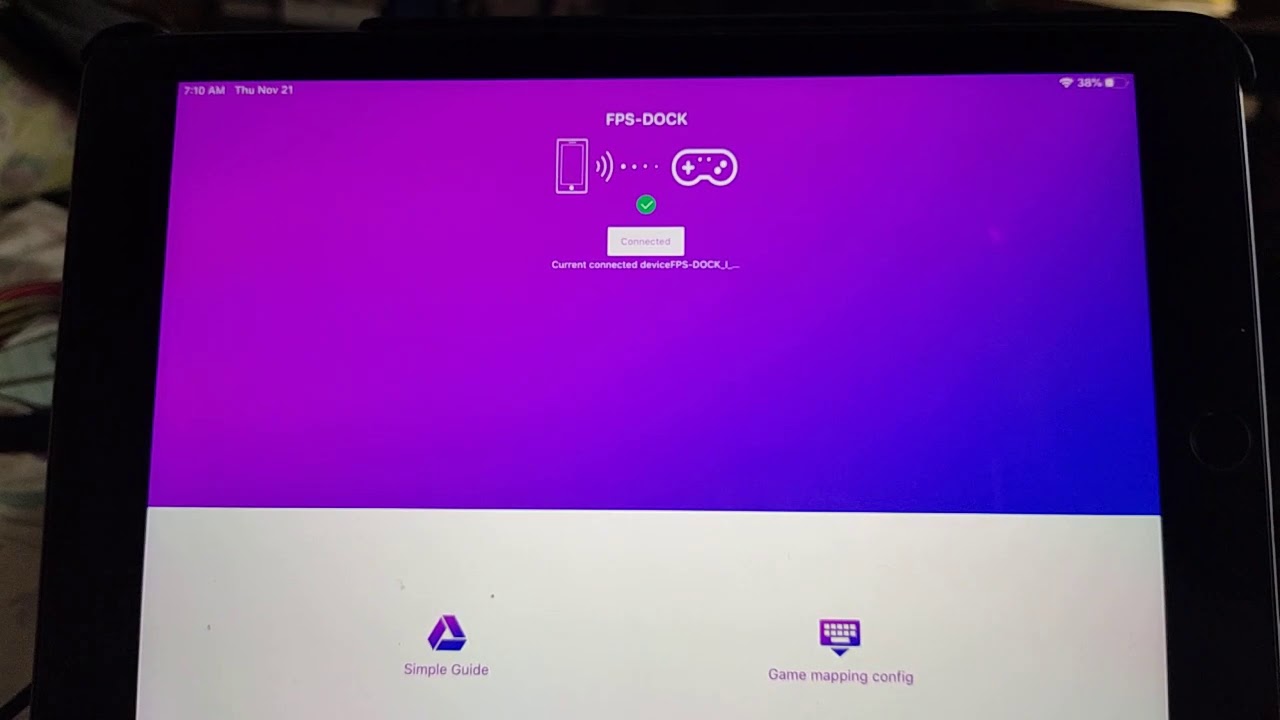 Setting up game sir X1  and FPS Dock on IOS