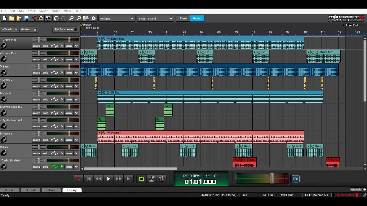 شرح 9 كيفية صناعة لحن راب على مكس كرافت 8 mixcraft