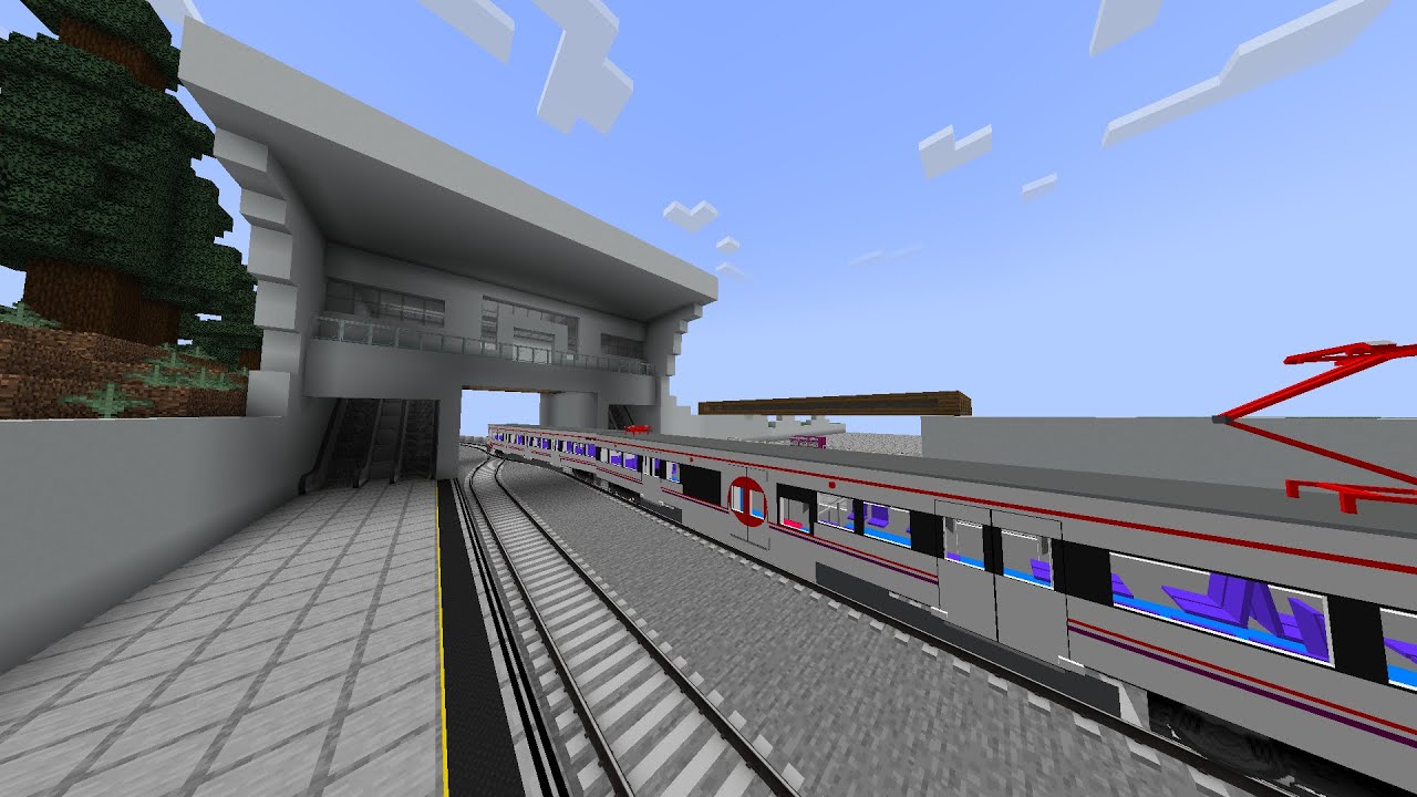 Nueva ruta en mi mundo de MTR en Minecraft
