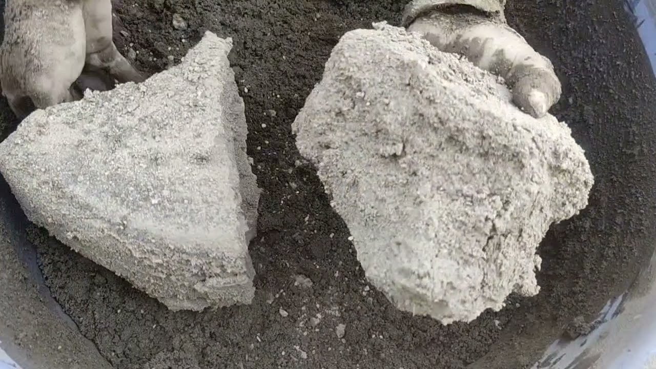 Asmr - Charcoal sand cement  beautiful shapes crumbling in lots of water 💦 satisfying ‎@AS ASMR 