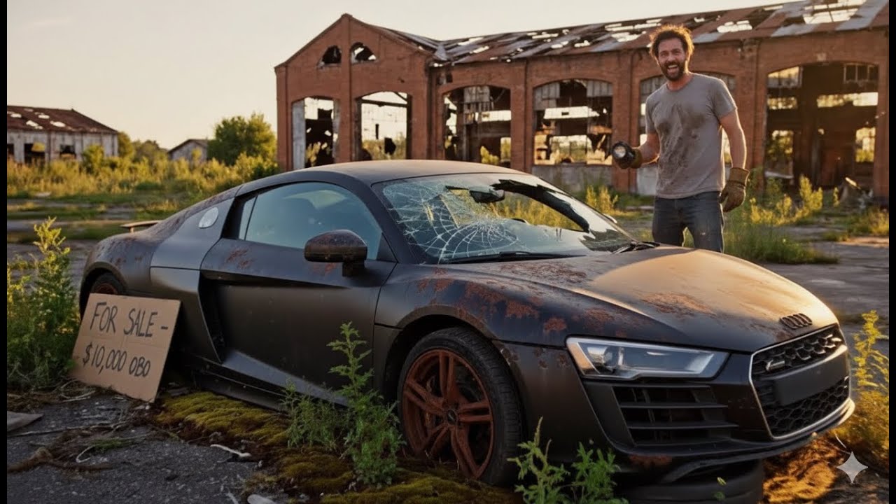ASMR CAR RESTORATION JUNKYARD Audi R8 V10 From Totaled Wreck to Supercar Masterpiece Full Build
