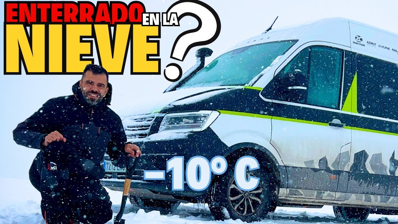 ❄️ Dormí en la nieve... ¡y casi me quedo enterrado! 🚐 Un paraíso extremo en CAMPER 4x4  