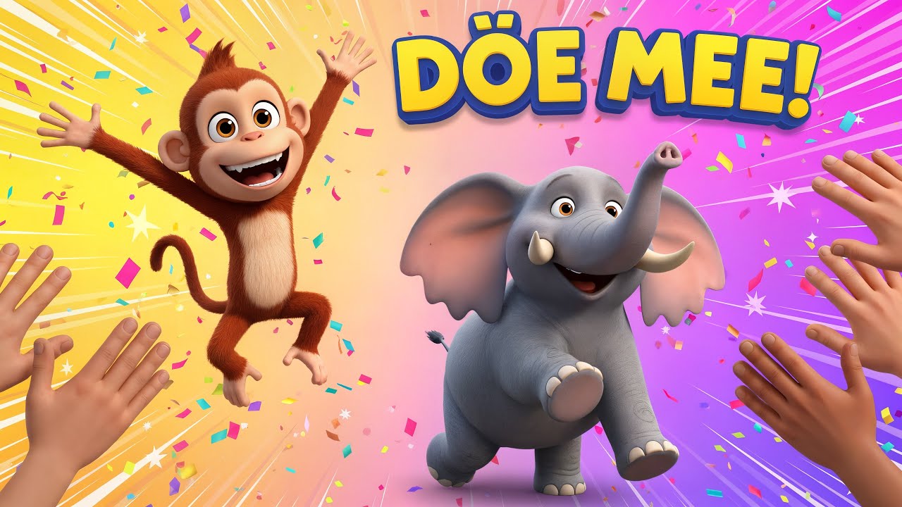 Dans Mee met de Dieren 🐵🐘 | Beweeg & Leer Kinderlied 3D