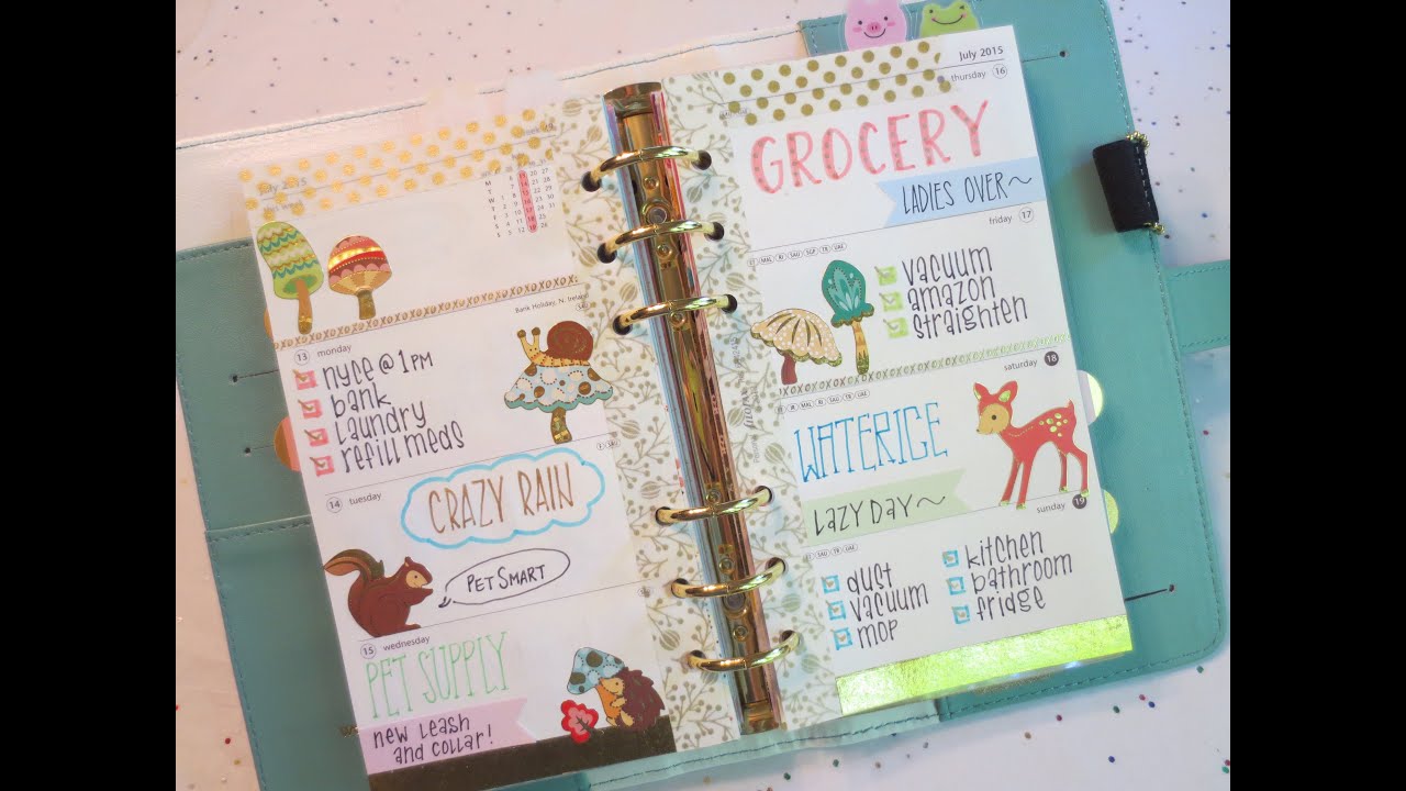 Decorating My Planner - Week 29 (golden woodland)
