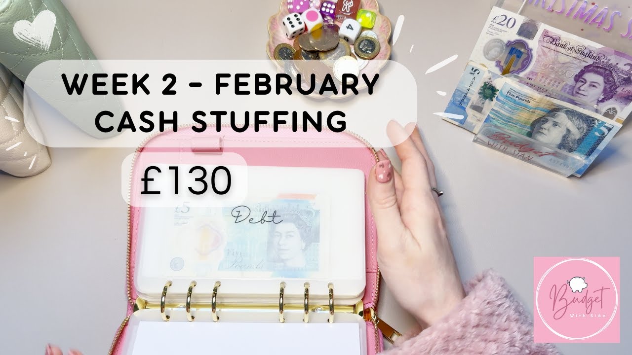 FEBRUARY W2 - CASH STUFFING £130 | Low Income | #CashEnvelopeStuffing | UK Cash Stuffing | Budgeting