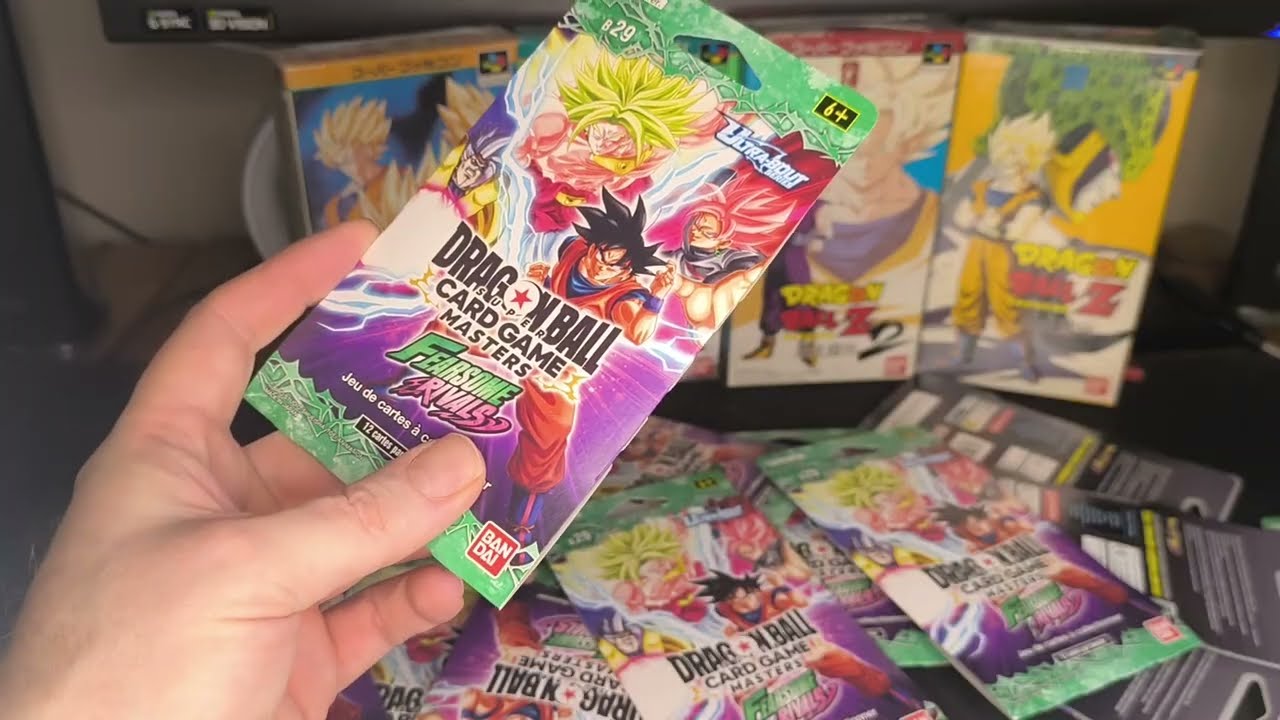 Ouverture de booster Dragon ball super card game masters Fearsome Rival #vlog #dbz #booster
