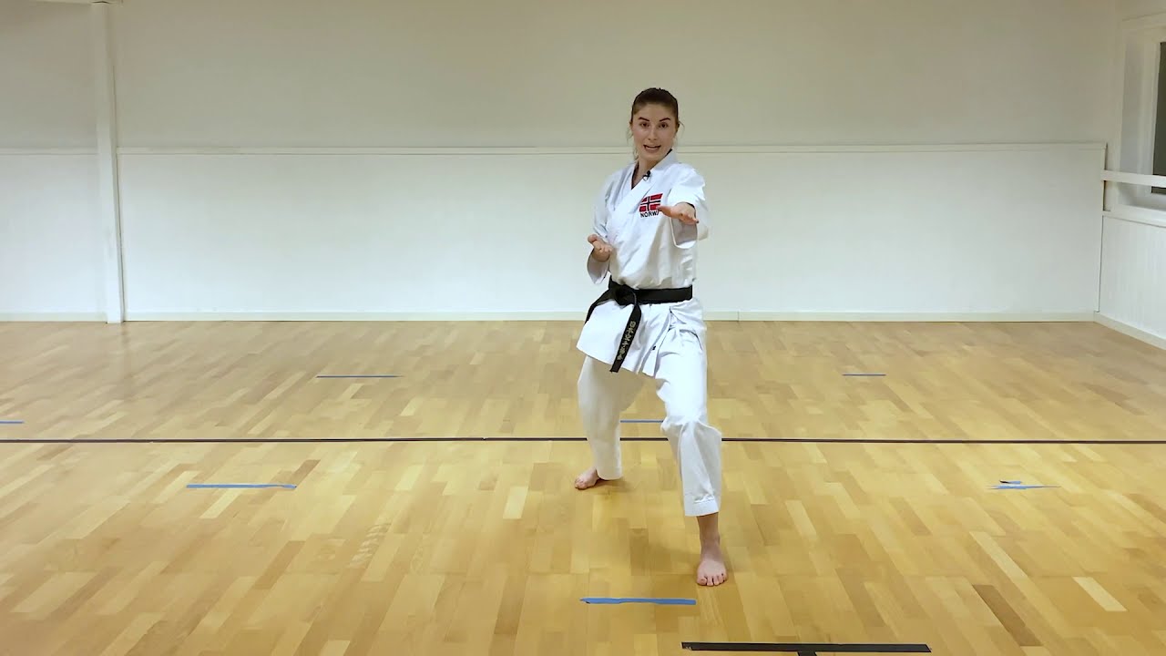 Shuto Uke i Kokutsu Dachi, Gyaku Nukite i Zenkutsu Dachi | Bjørgvin karateklubb