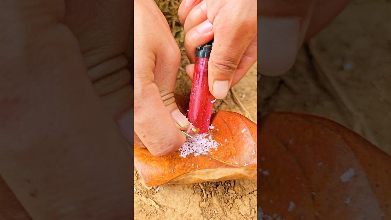 Single mom with broken lighter skills 🔥 #bushcraft  #singlemom #camping #survival #outdoors