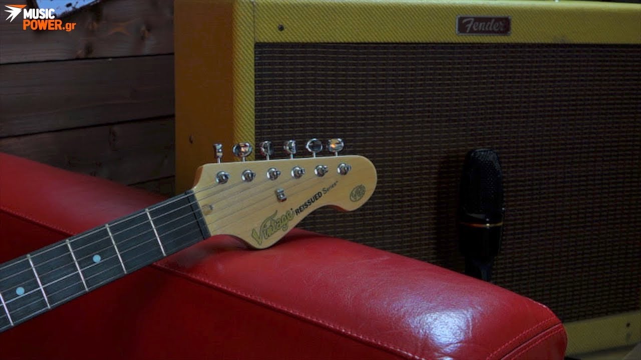 Vintage V62AB Electric Guitar with Fender Blues Deluxe