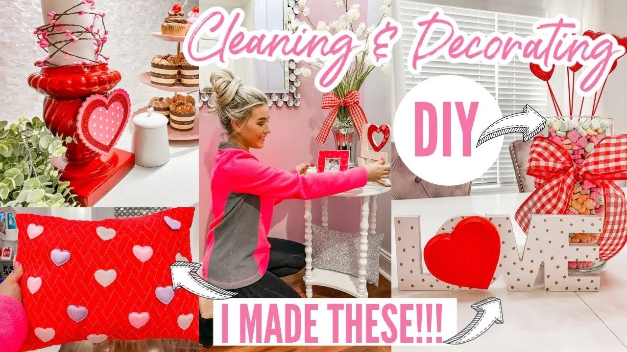2021 🧼CLEAN AND DECORATE WITH ME ❤️ 2021 VALENTINES GOODWILL & DOLLAR TREE DIYs 🎀 Love Meg Throwback