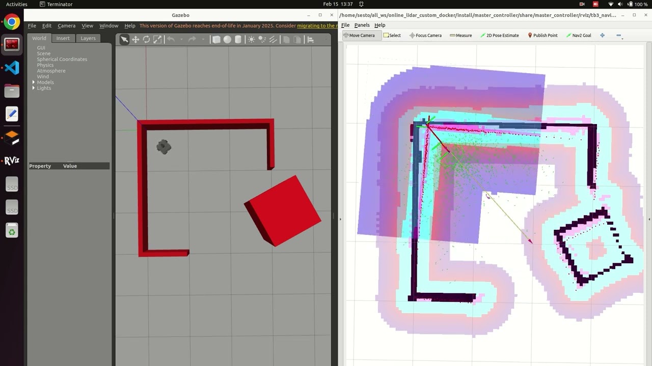 Mobile Robot Docking Simulation | RANSAC Feature Detection Under Harsh Disturbances