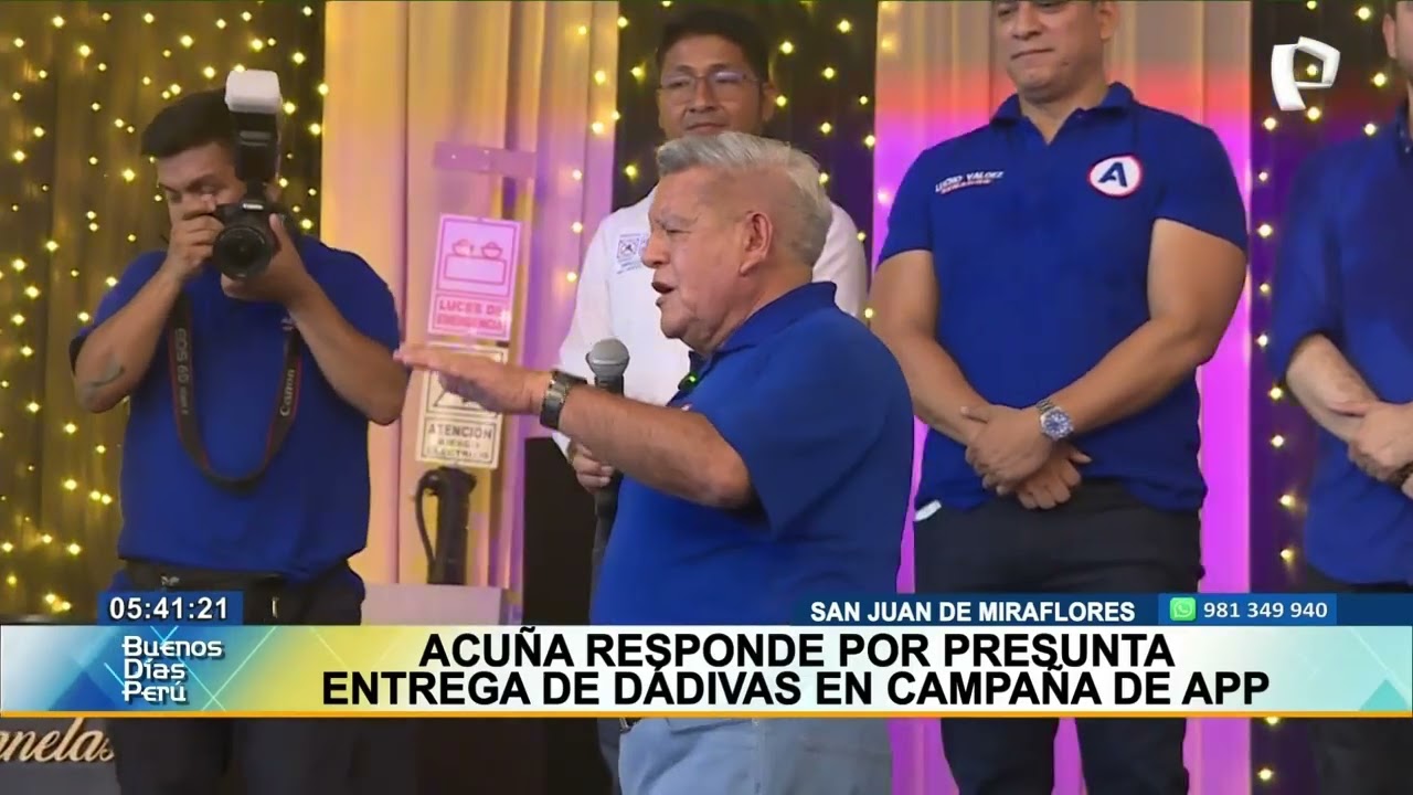 Acuña responde por presunta entrega de dádivas en campaña de APP