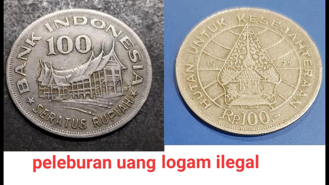 Peleburan uang logam ilegal Illegal coin melting Illegales Einschmelzen von Münzen 非法熔化硬币