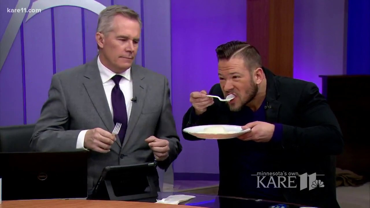 Sunrise crew tries lutefisk
