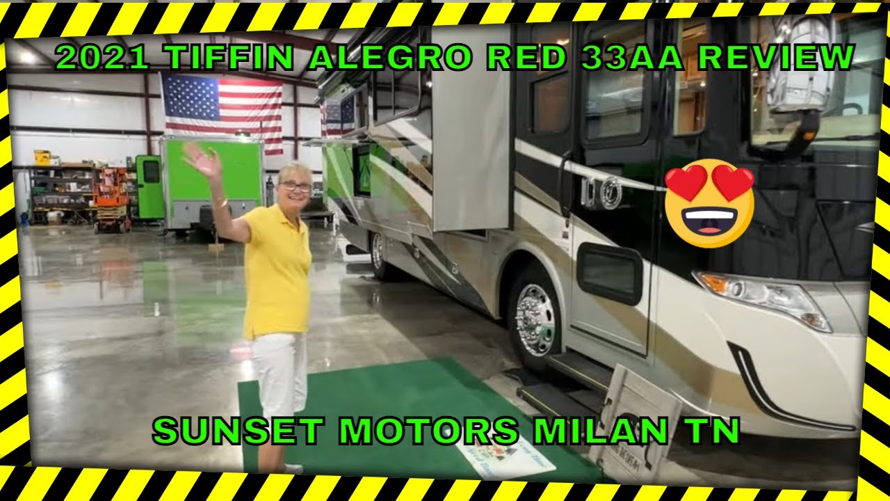 2021 TIFFIN ALLEGRO RED 33AA CLASS A DIESEL MOTOR HOME USED FOR SALE REVIEW IN WWW.SUNSETMOTORS.COM