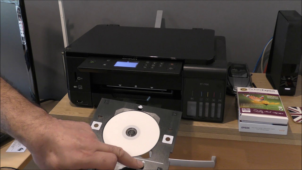 Как печатать на компакт-диске с помощью Epson EcoTank ET-7700