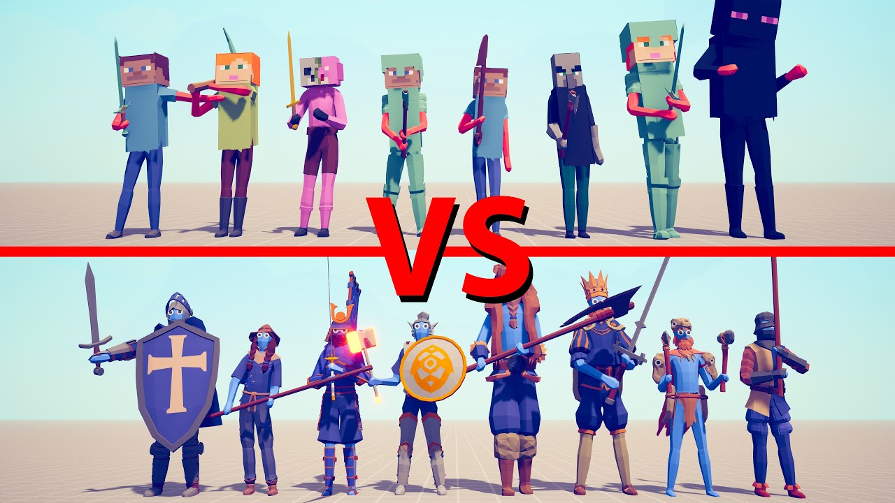 MINECRAFT Team vs RANDOM Team - Totally Accurate Battle Simulator TABS