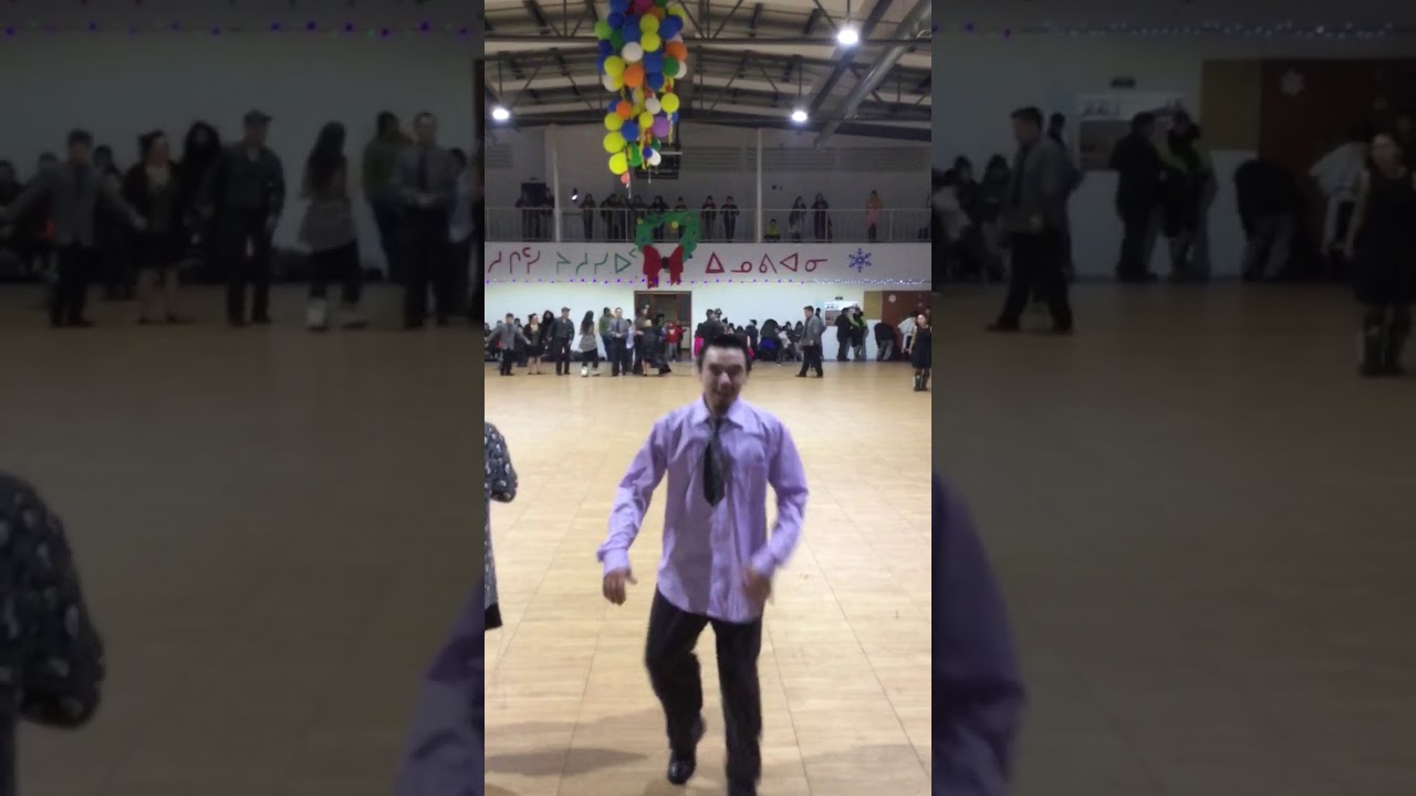 Square dance on New Years Eve 2018 in Kangirsuk