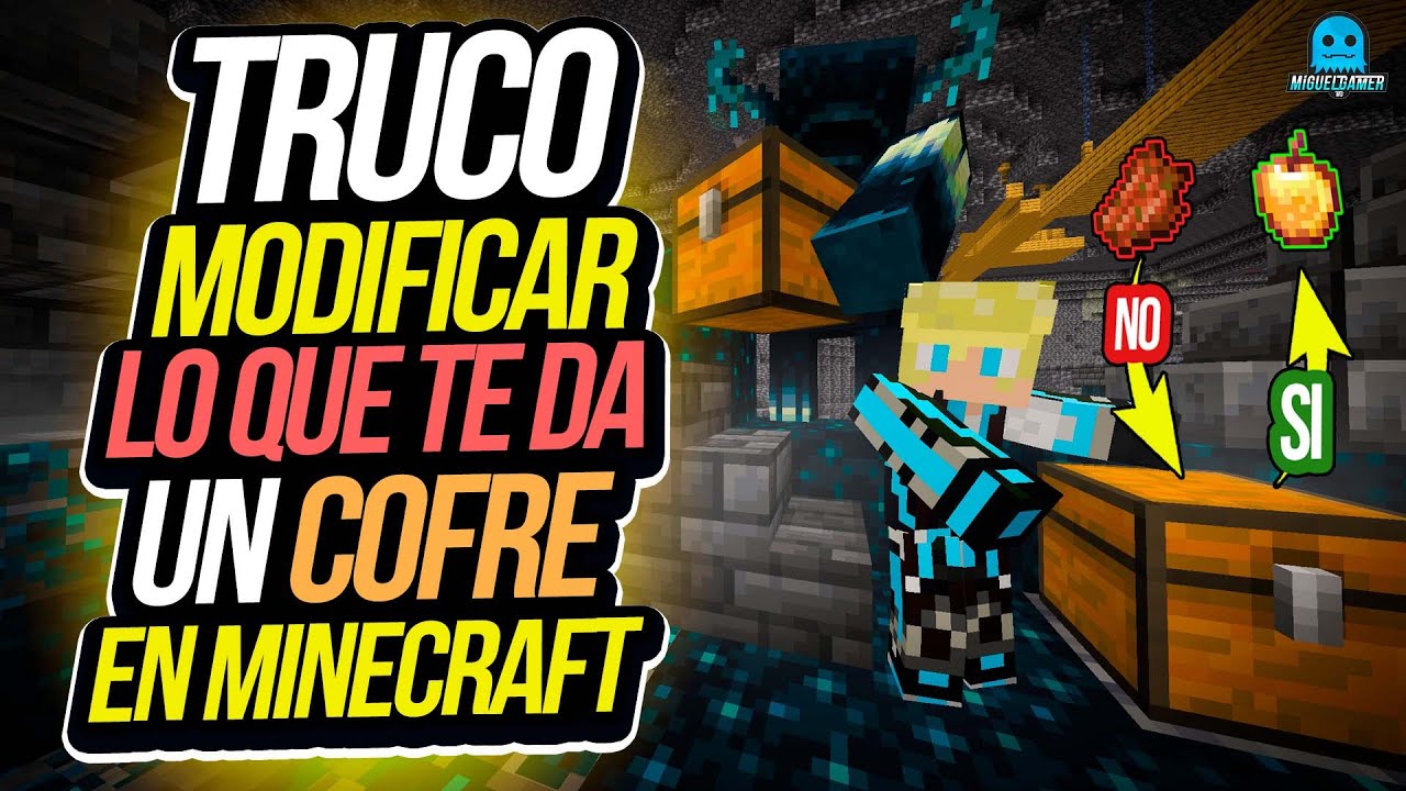 Como MODIFICAR lo que TE DA UN COFRE en Minecraft ( Aprender&aacute;s a congelar y cambiar el contenido )